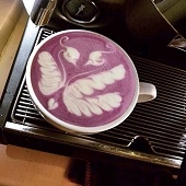 紫薯拉花作品【雙天鵝】